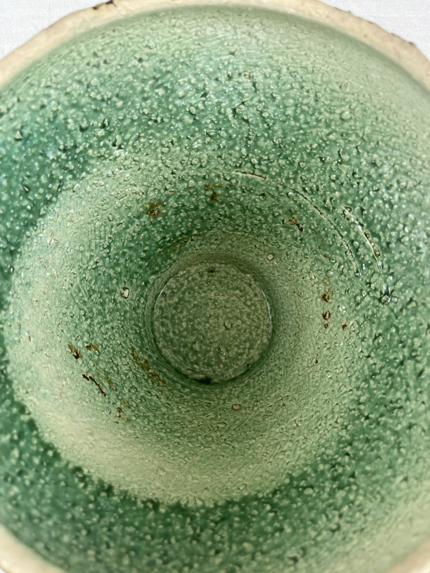 Celadon glazed stoneware bowl signed