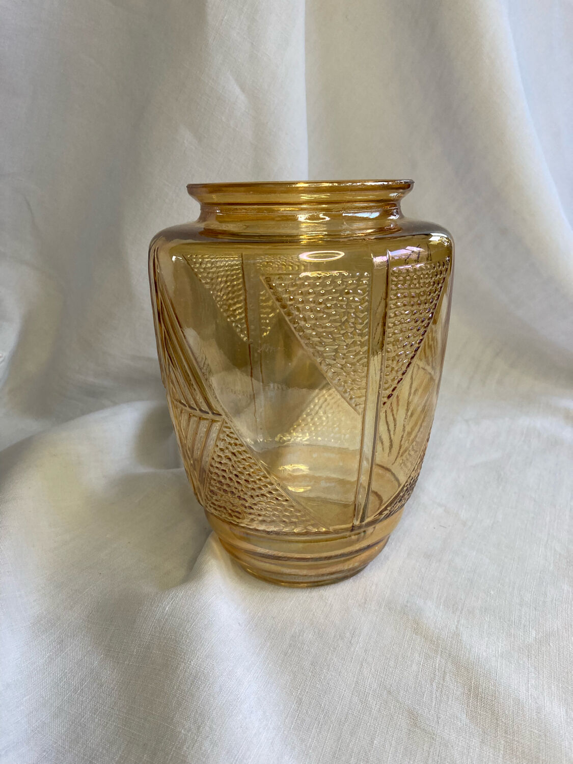Glass art deco vase