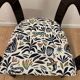 Set of 4 vintage wooden and fabric chairs, 1970