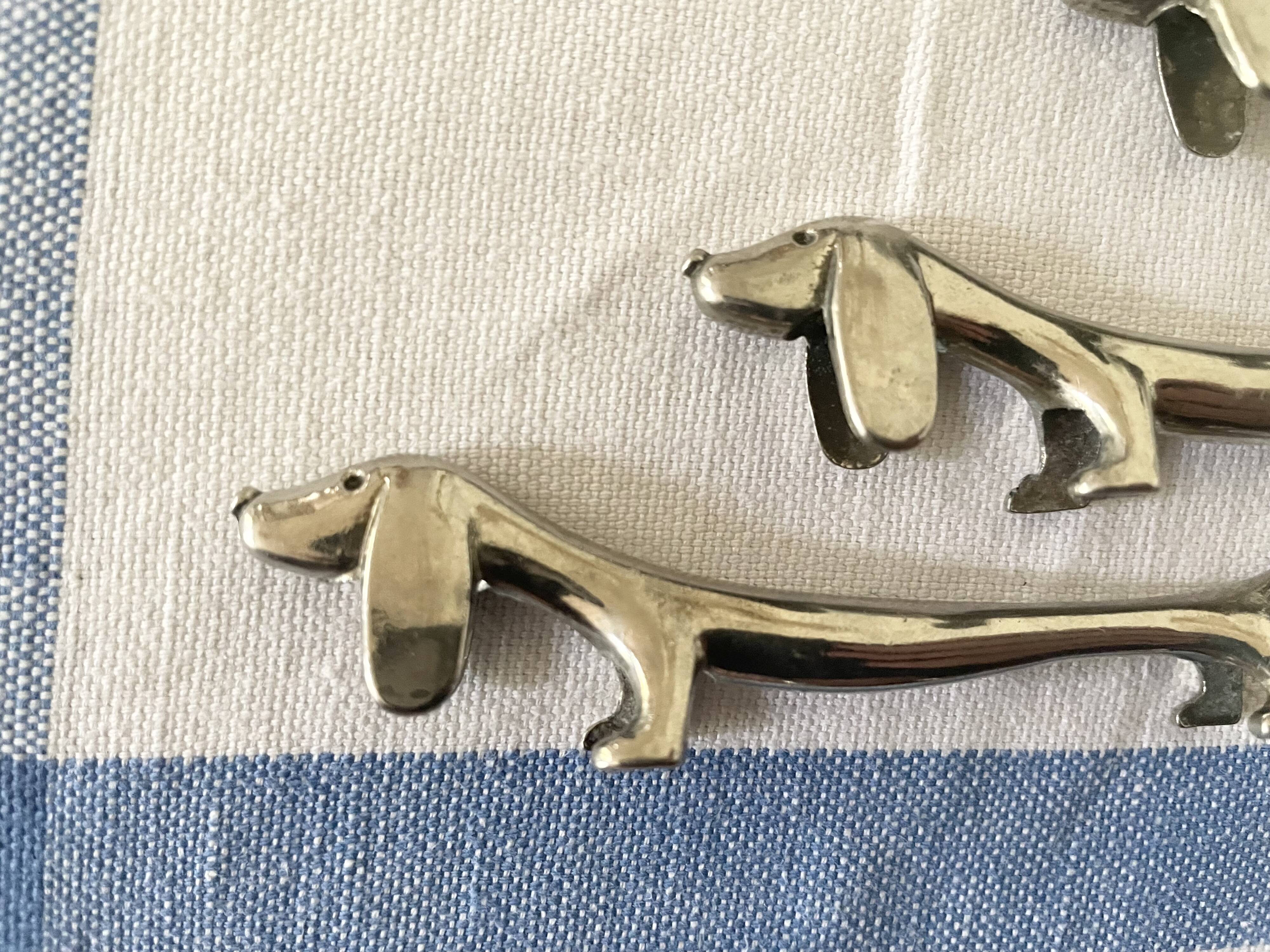 Knife holder dogs bassets metal