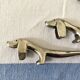 Knife holder dogs bassets metal