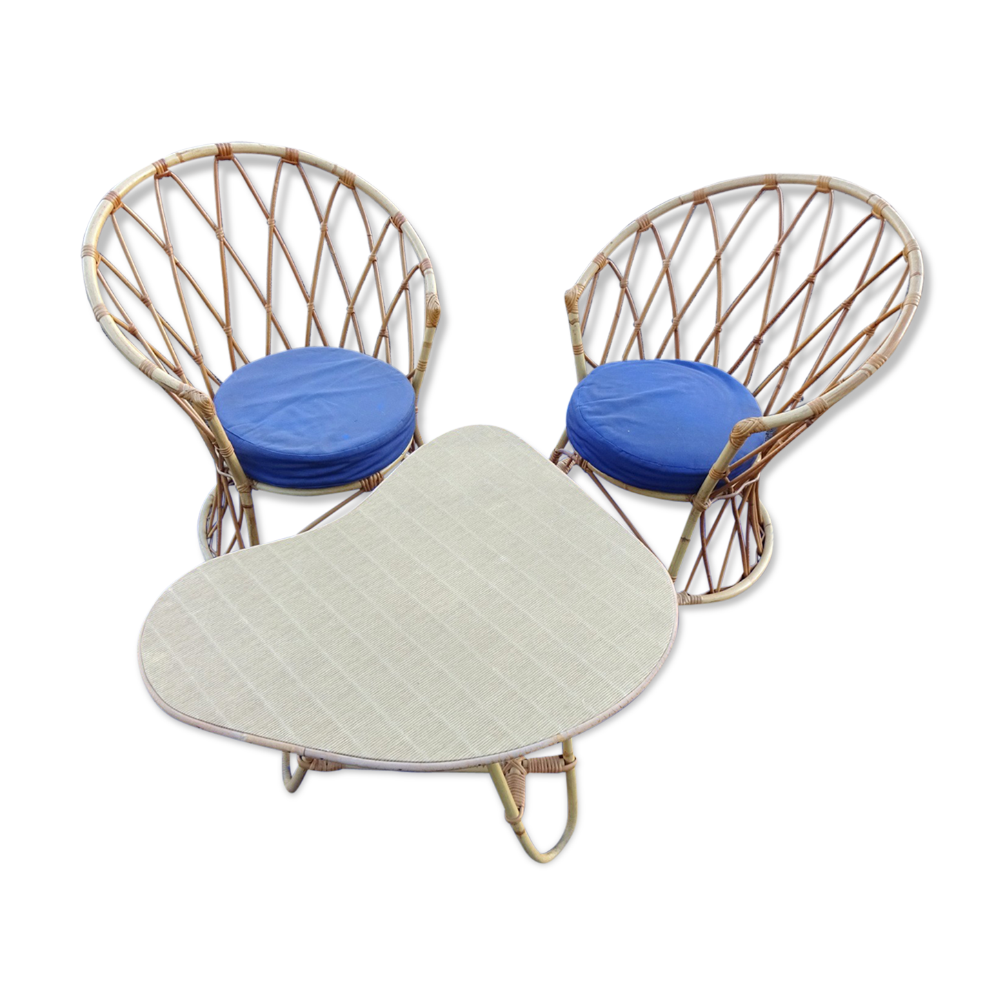 Ensemble de salon en rotin pour enfant