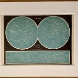 Lithograph map of the sky - 1900