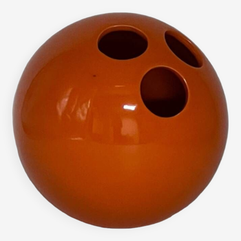 Handcrafted Ceramic Vase Bowling by Enzo Bioli for Il Picchio, 1960s