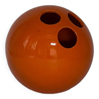 Vase Bowling en Céramique Fabriqué à la Main par Enzo Bioli pour Il Picchio, 1960s