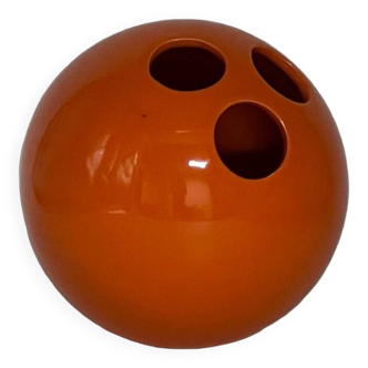 Handcrafted Ceramic Vase Bowling by Enzo Bioli for Il Picchio, 1960s