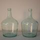 Lot de 2 dame-jeannes vert clair
