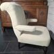 Napoleon III crapaud armchair with a reclined backrest