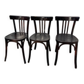 3 chaises bistrot Baumann E32