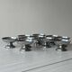 Lot de 10 coupes à glace vintage en inox argenté