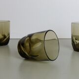 Set de 6 verres à eau en verre fumé