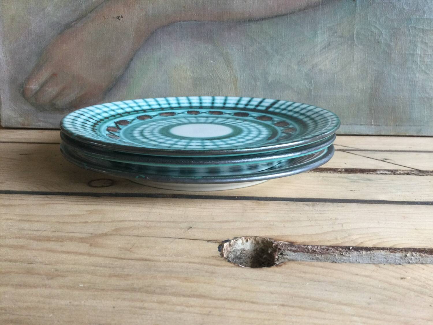 3 plates Robert Picault Vallauris