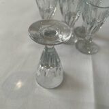 six antique blown glass glasses – 1930s/1950s