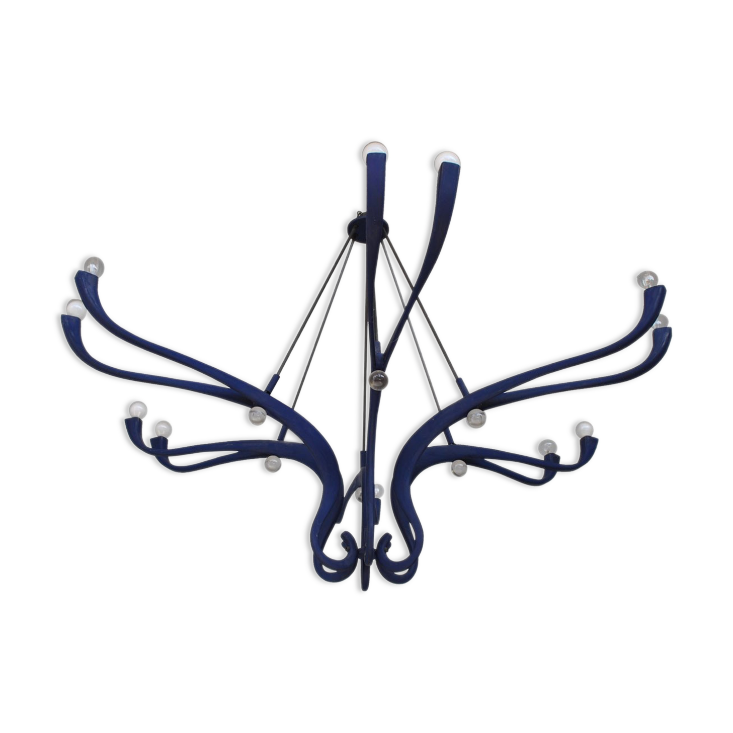 Vintage 1990s design to 12 lights chandelier