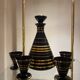 Art Deco hyalite glass liqueur set by Rupel Boom