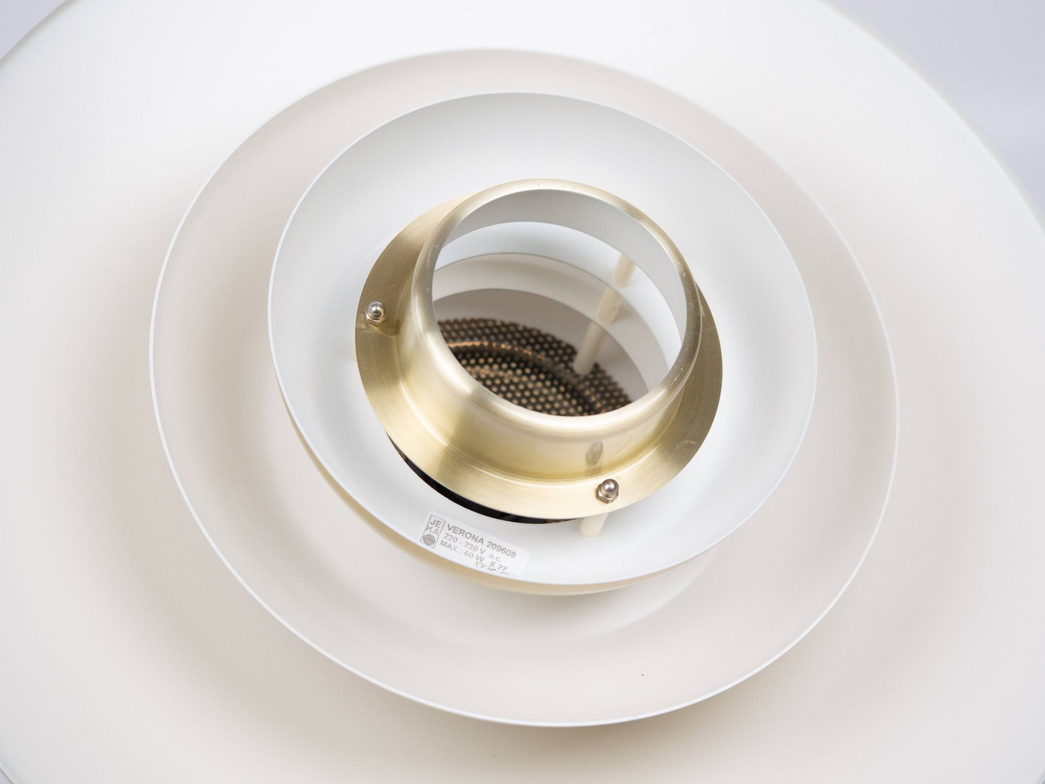 Danish vintage pendant lamp Verona by Kurt Wiborg, Jeka, 1980s