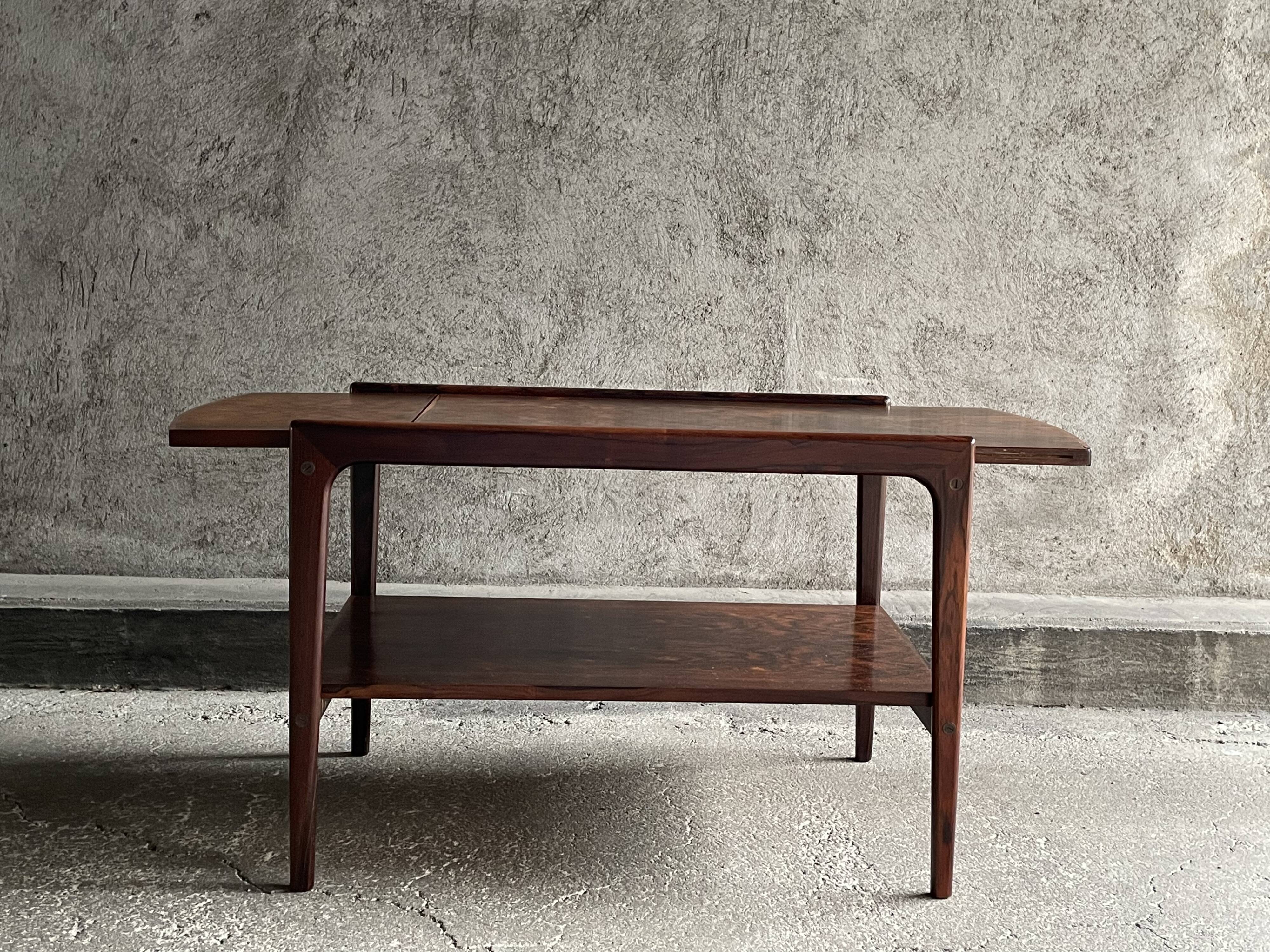 Scandinavian rosewood coffee table, 1960s