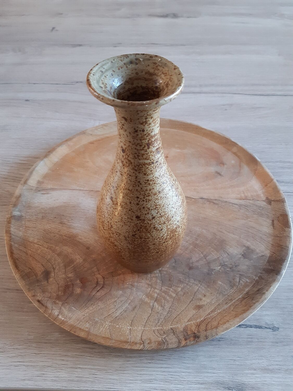 Pyrite stoneware vase