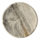 Petrified wood vide poche, circular dish or plate in light beige D25.