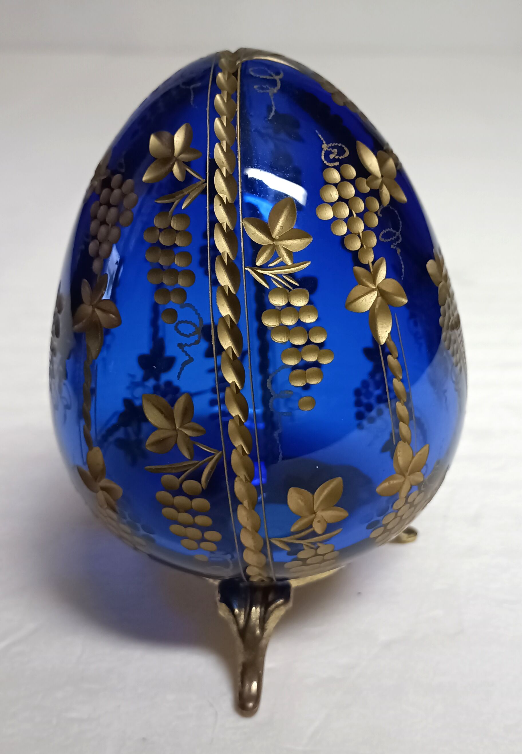 Oeuf verre style Fabergé Saint Petersburg