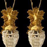 Crystal Beaded Stag Head Sconces, Set of 2