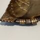 Brass Owl Catchall with Chiseled Feather Decoration. Italian Work in the