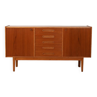 1950s Scandinavian sideboard with inlaid handles