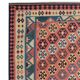 Tapis de couloir Kilim vintage à tissage plat rouge, bleu et terracotta, 323 x 218 cm