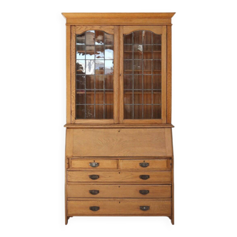 Secrétaire-bibliothèque de style Arts and Crafts anglais, vers 1910