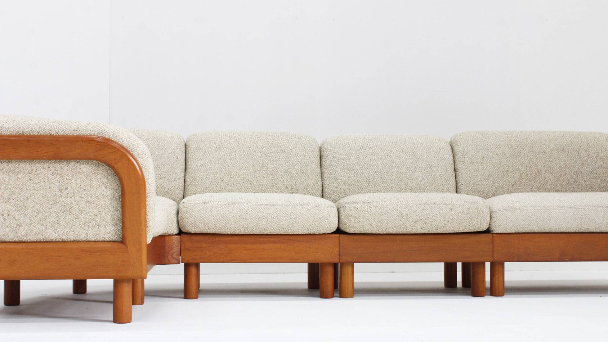 Vintage Danish mid-century corner sofa solid teak by Olsen Laursen 1960s