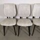 suite of 6 wooden chair and marbled grey white skai