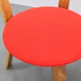 4 chaises en bois, années 1970