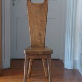 Maison Dubosq, an olive chair, 70s