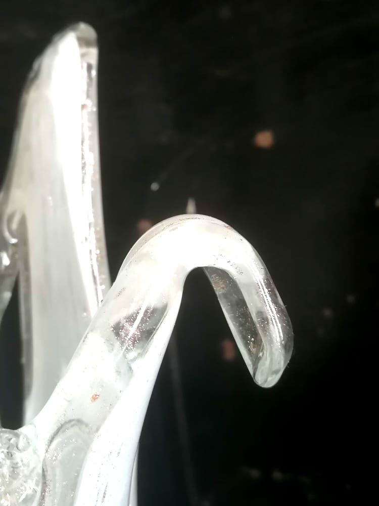 Murano splash vase with golden sequins