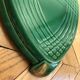 Dessous de plat art deco vert et doré faïence