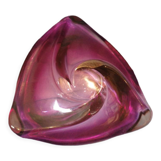 Amethyst crystal ashtray Val Saint Lambert (+/- 1950-60) PATELLE collection