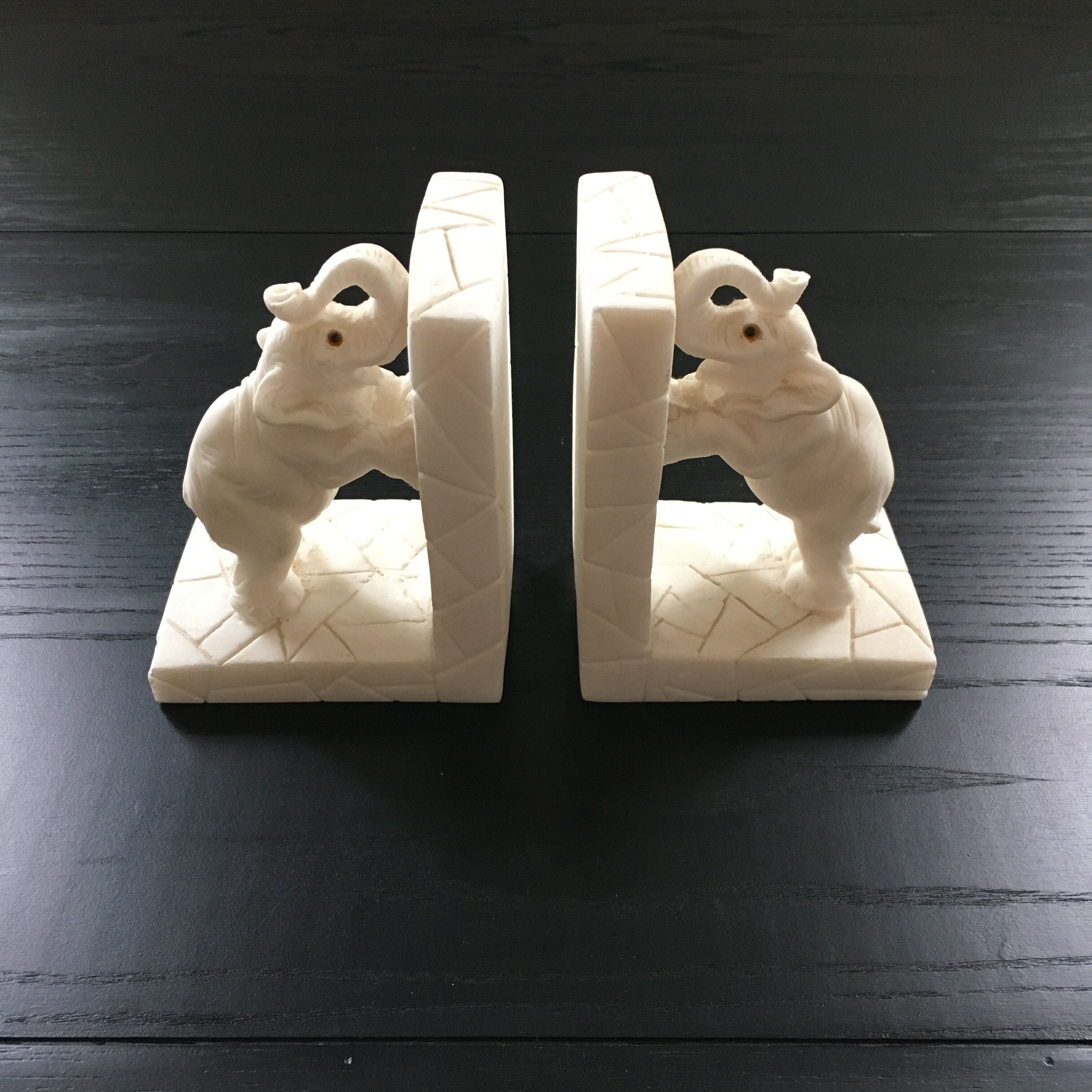 Pair of elephant bookends