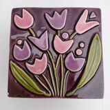 Mithé Espelt - "Tulips" jewelry box in glazed ceramic - 1965