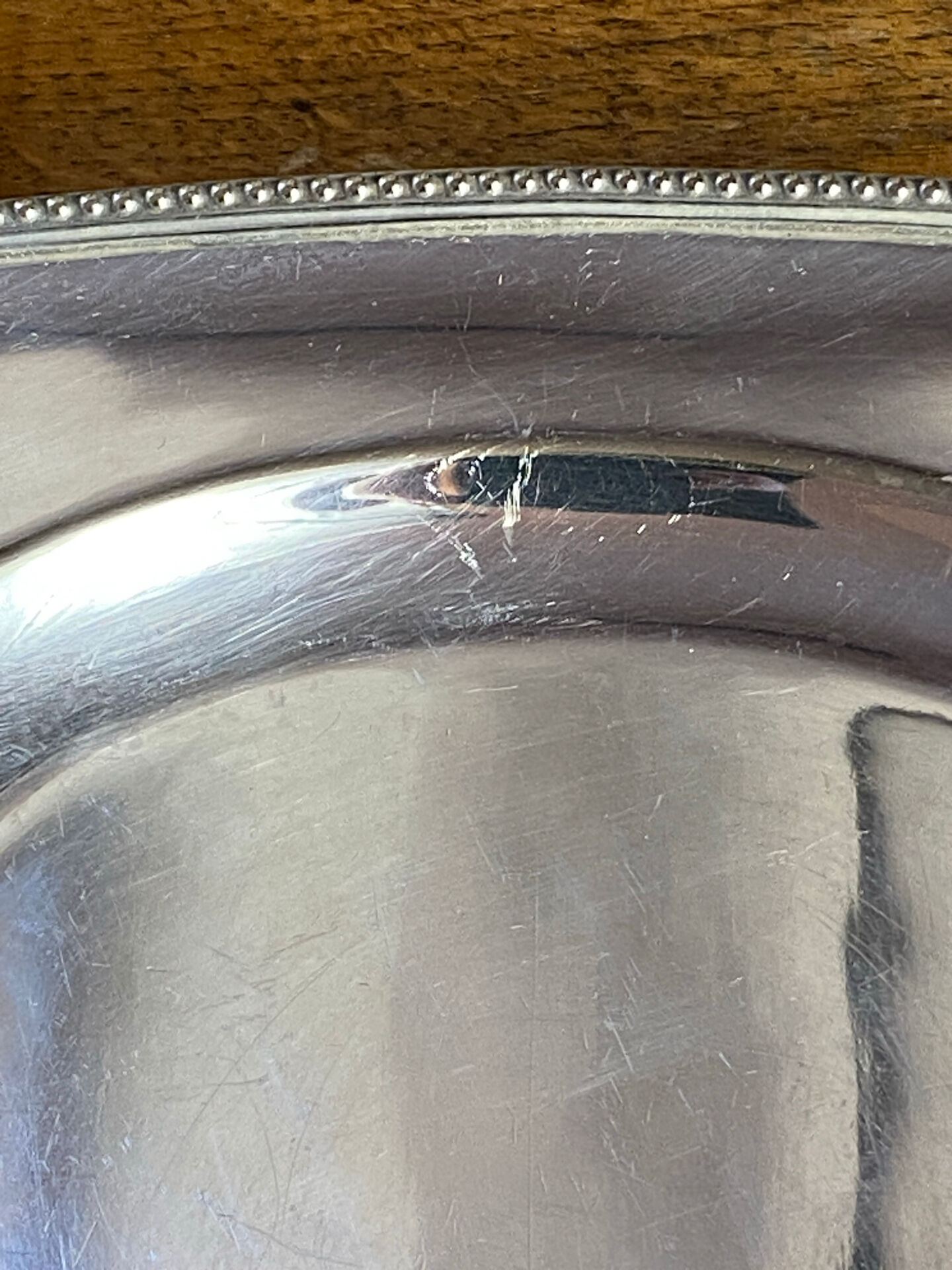 Silver-plated metal plate, Gallia model, Christofle