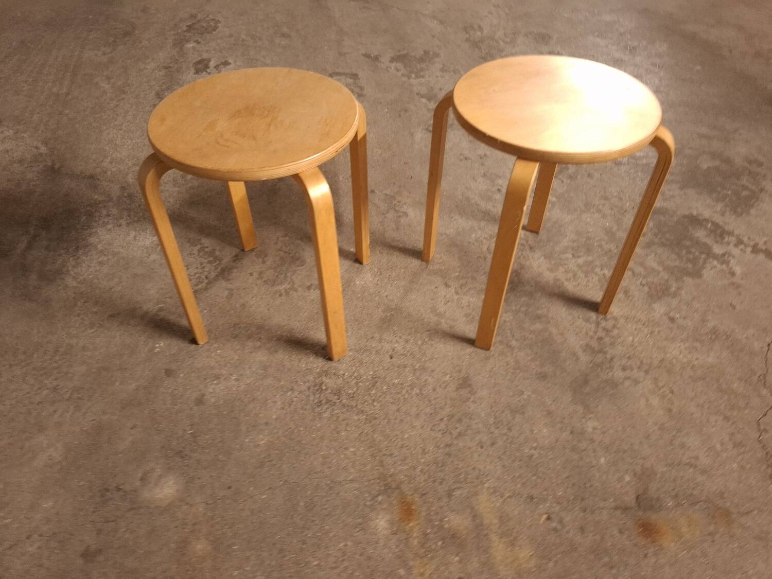 2 stackable stools, vintage 90'S Ikea