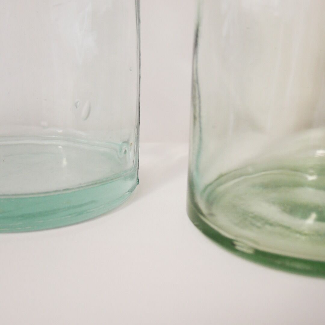 Lot of 2 glass jars