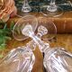 Champagne flutes Cristal d'Arques, "Louvre" pattern