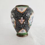 Small copper vase enamelled Persian decoration, circa 1940