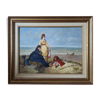 Tableau Élégantes à la plage