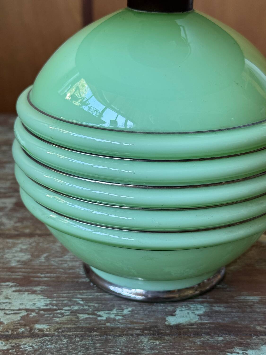 Opaline bedside lamp