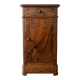 Antique bedside table in solid walnut