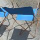 Paire de fauteuils chaises lafuma chantazur toile bleu