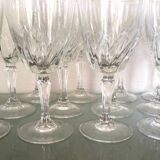 Set of 12 vintage wine glasses 1960