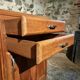 Vintage French 1930s walnut sideboard - two drawers, adjustable shelves, Art Deco style