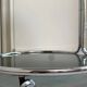 Vintage round chrome trolley / serving cart